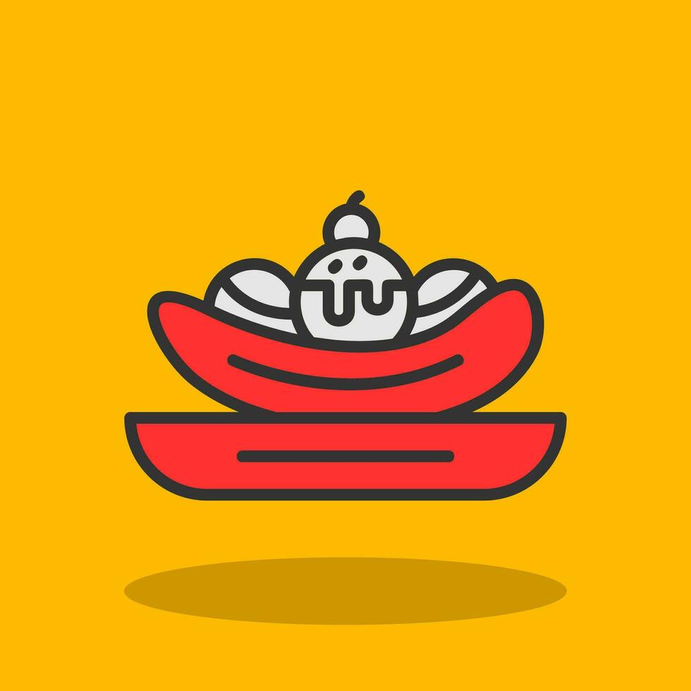 Banana split Vector Icon Design