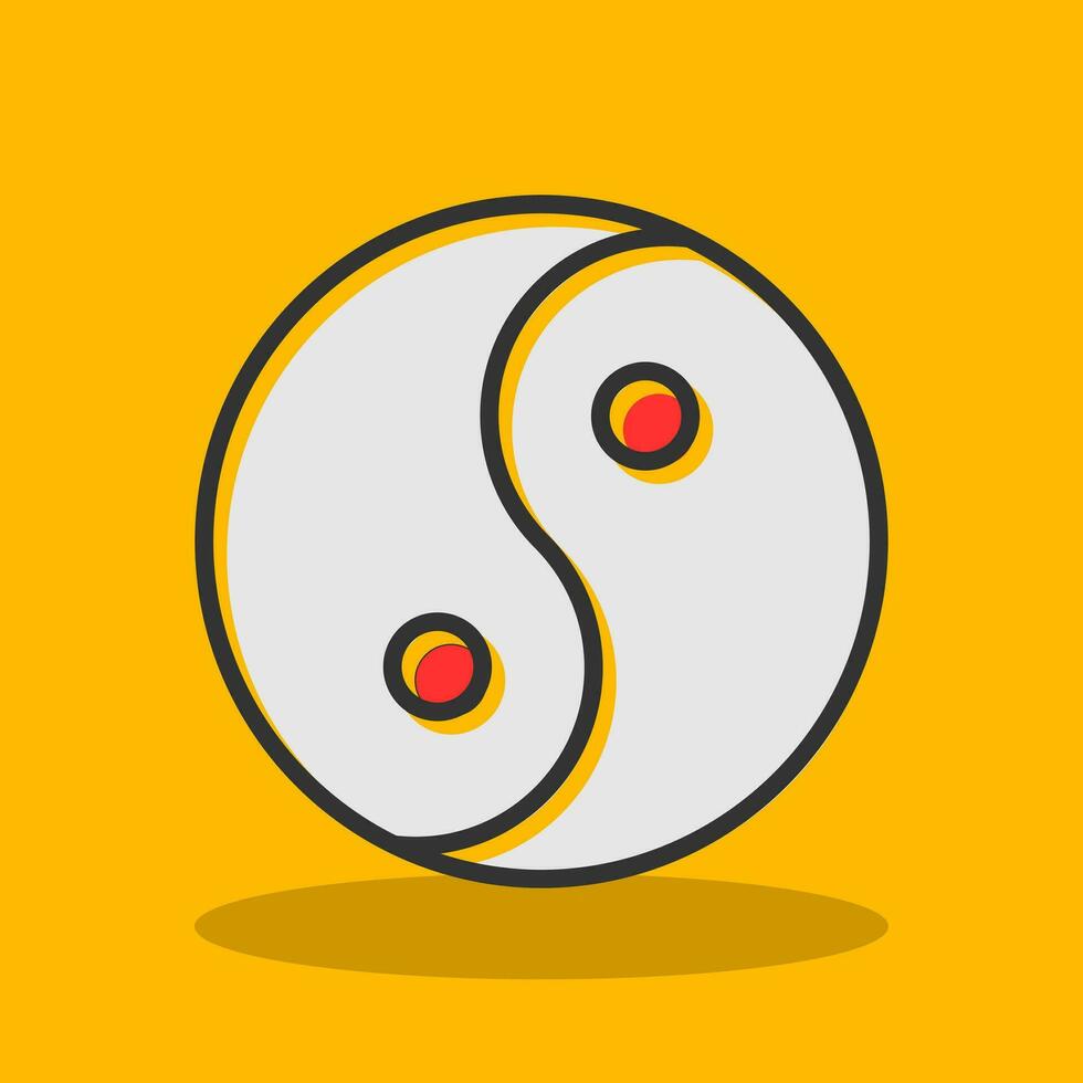 Yin yang Vector Icon Design