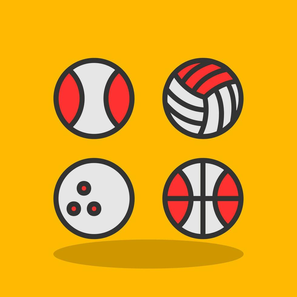 pelotas vector icono diseño