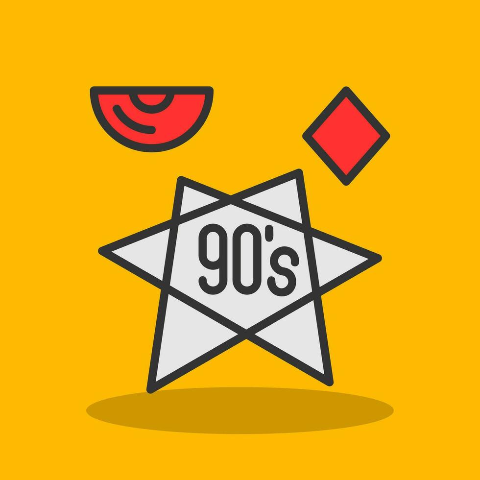 90s vector icono diseño