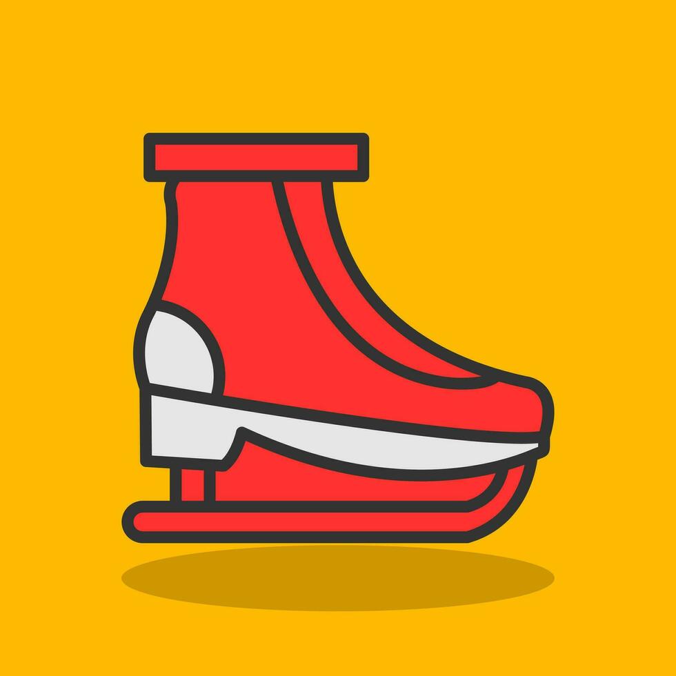 Ice skating Vector Icon Design