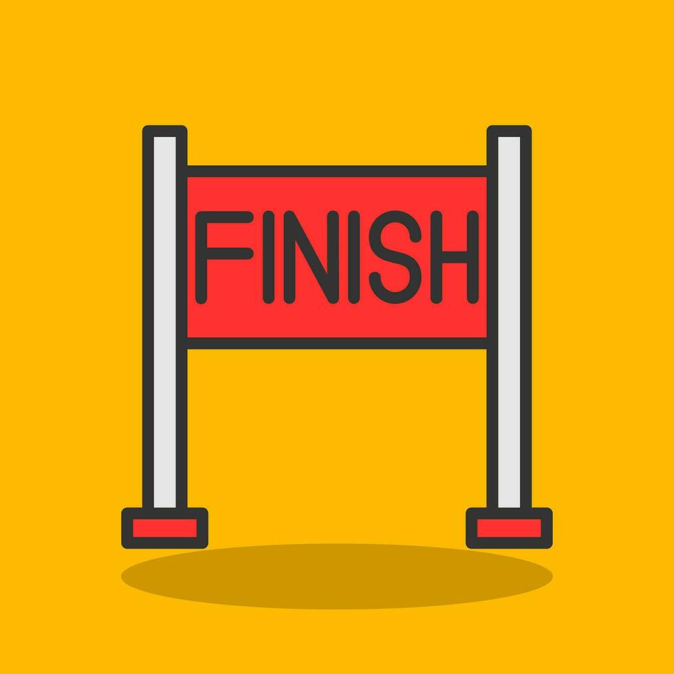 Finish line Vector Icon Design