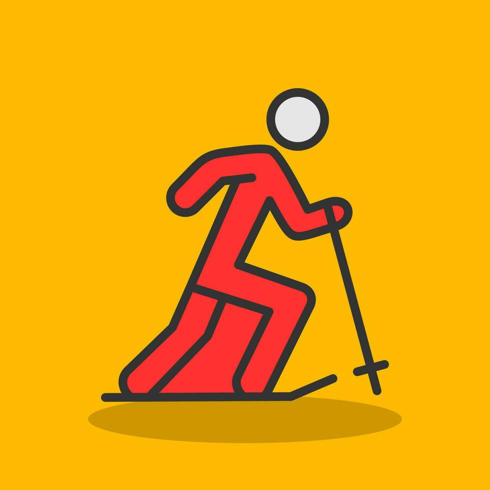 Skier Vector Icon Design