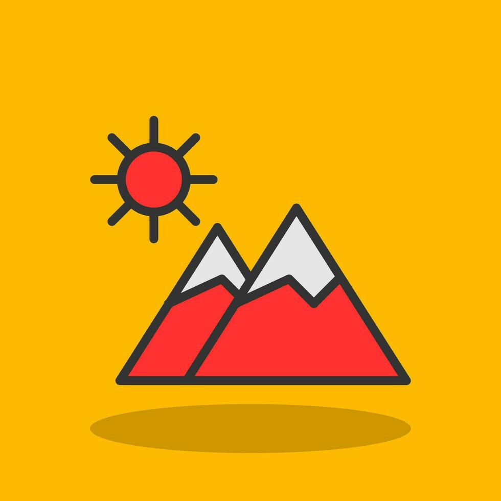 Mountains Vector Icon Design