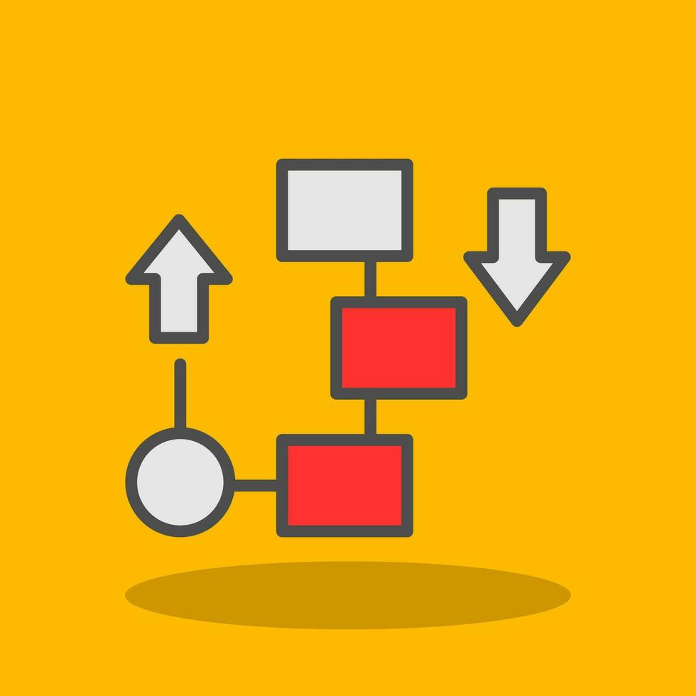 Flow diagram Vector Icon Design