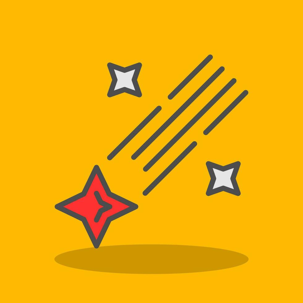Shooting star Vector Icon Design