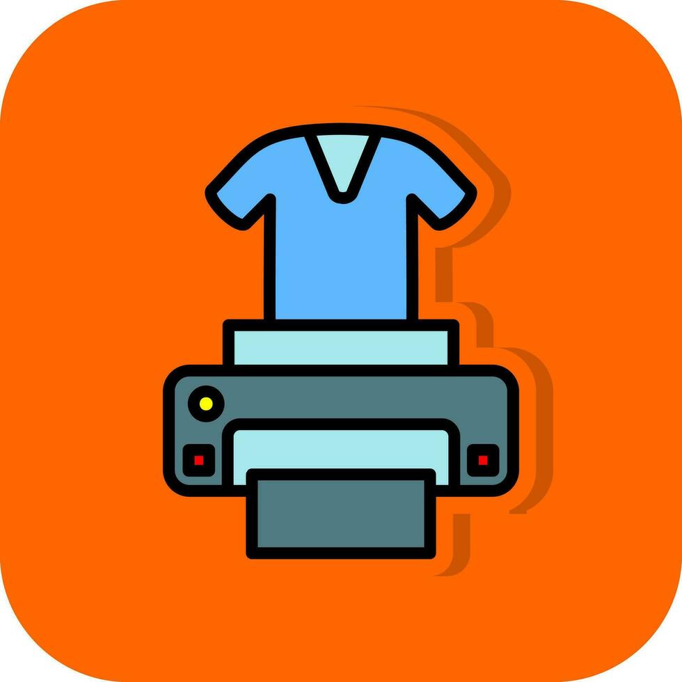 Dtg printer Vector Icon Design