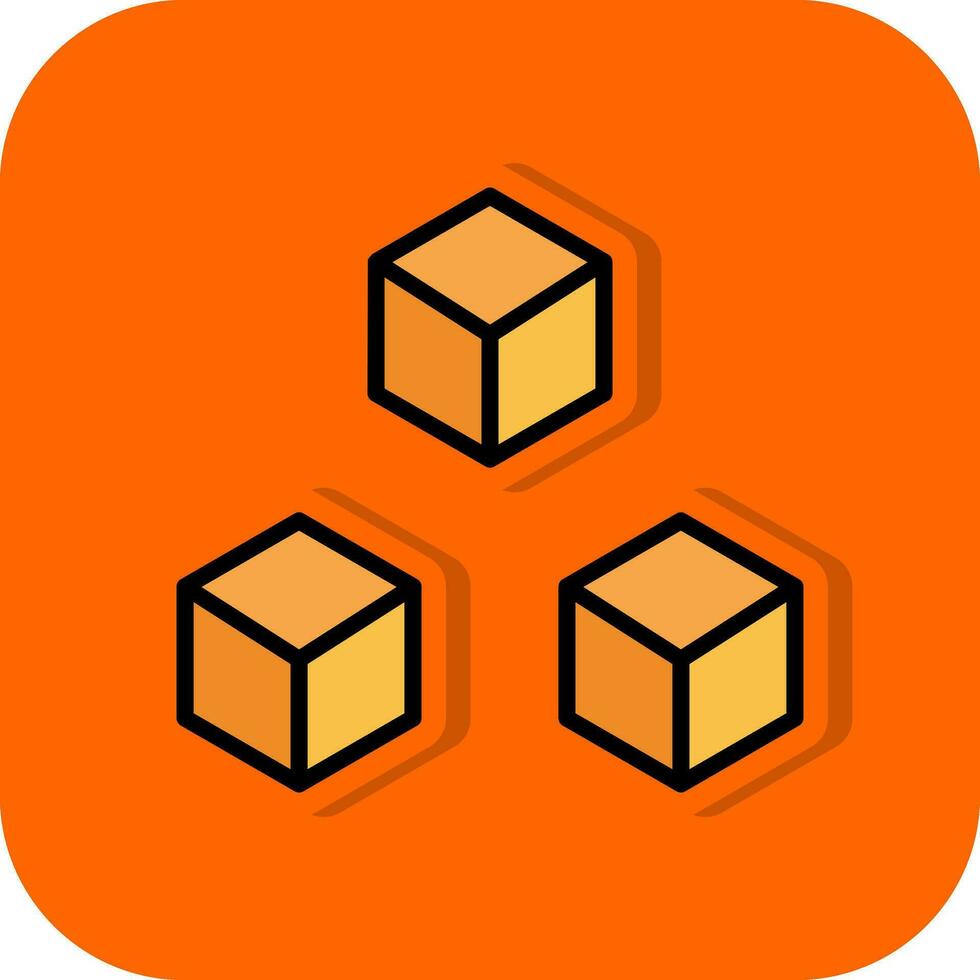 diseño de icono de vector de cubo