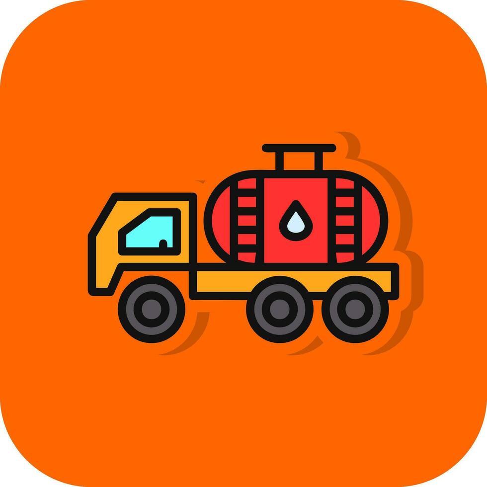 Oil tanker Vector Icon Design