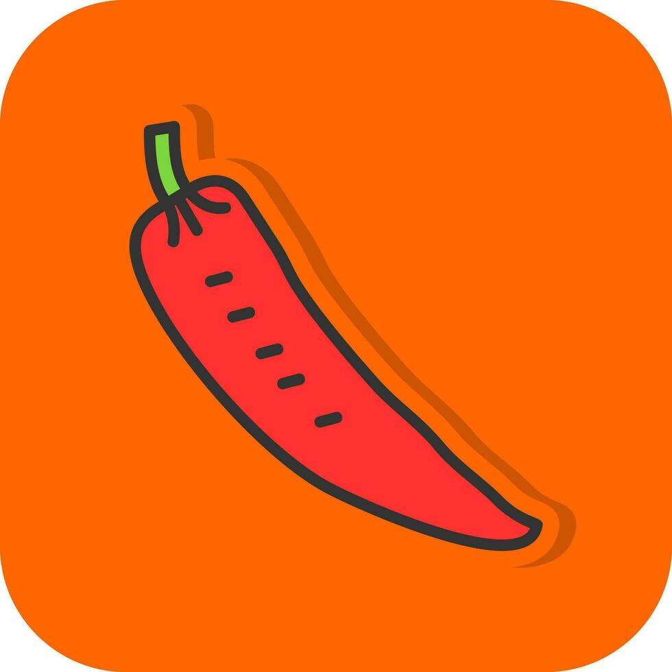 Chilli Vector Icon Design