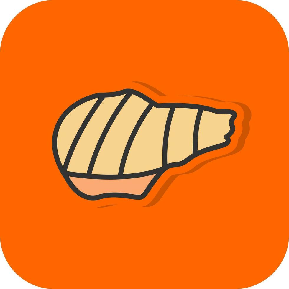 Grilled pork Vector Icon Design