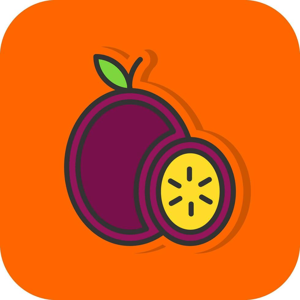 Passion fruit Vector Icon Design