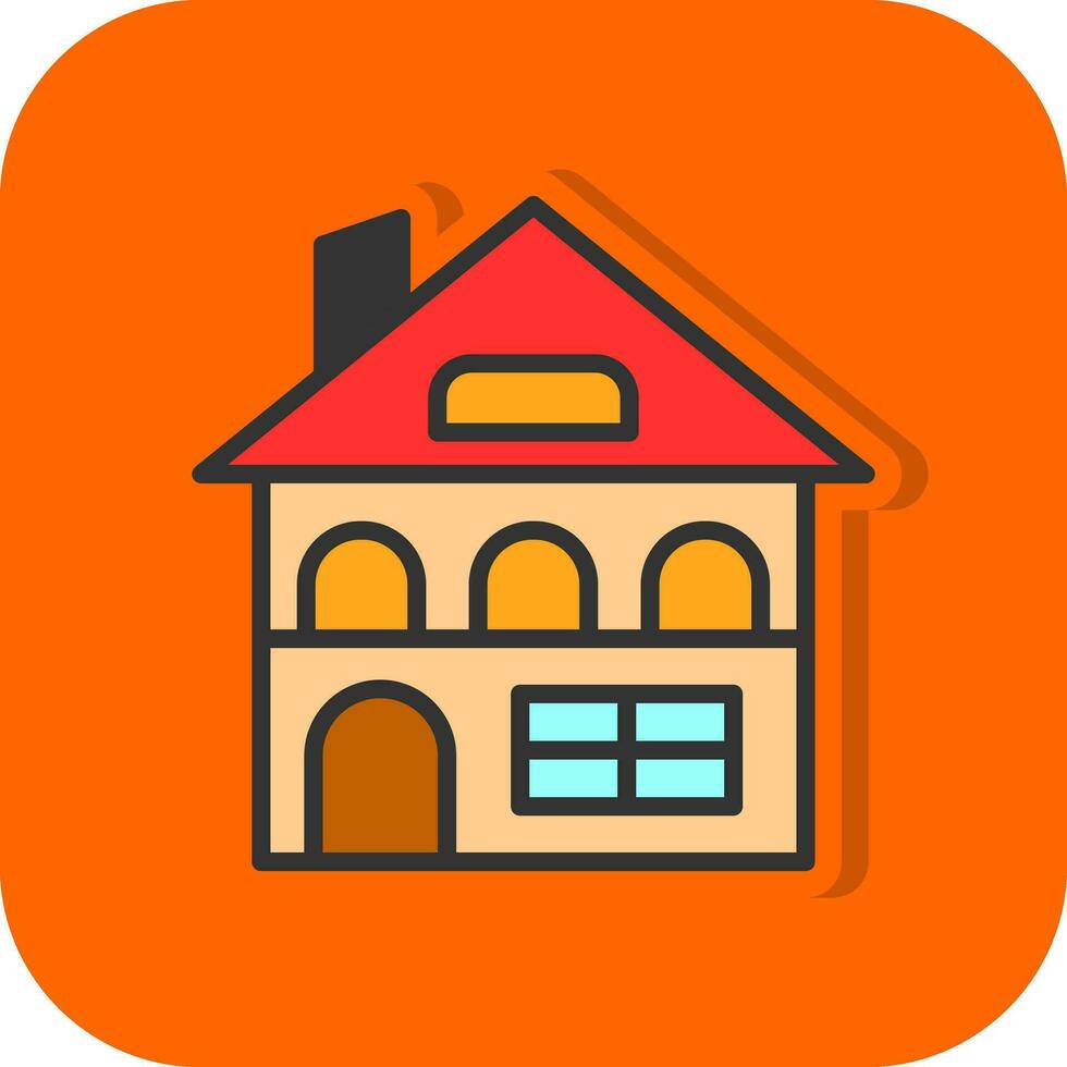 Chalet Vector Icon Design