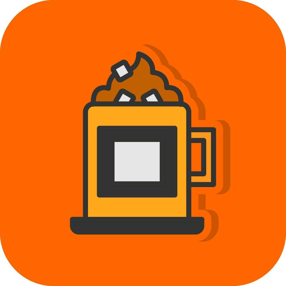 Hot chocolate Vector Icon Design