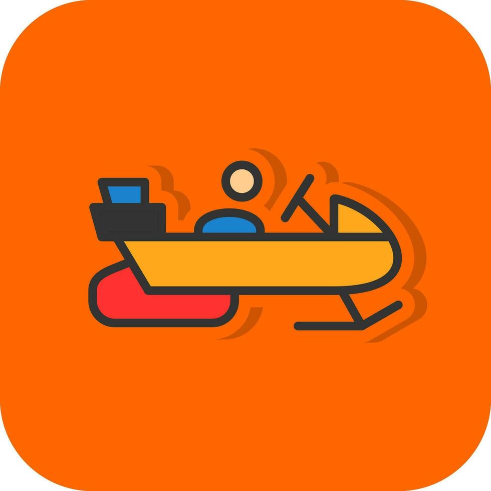 Snowmobile Vector Icon Design