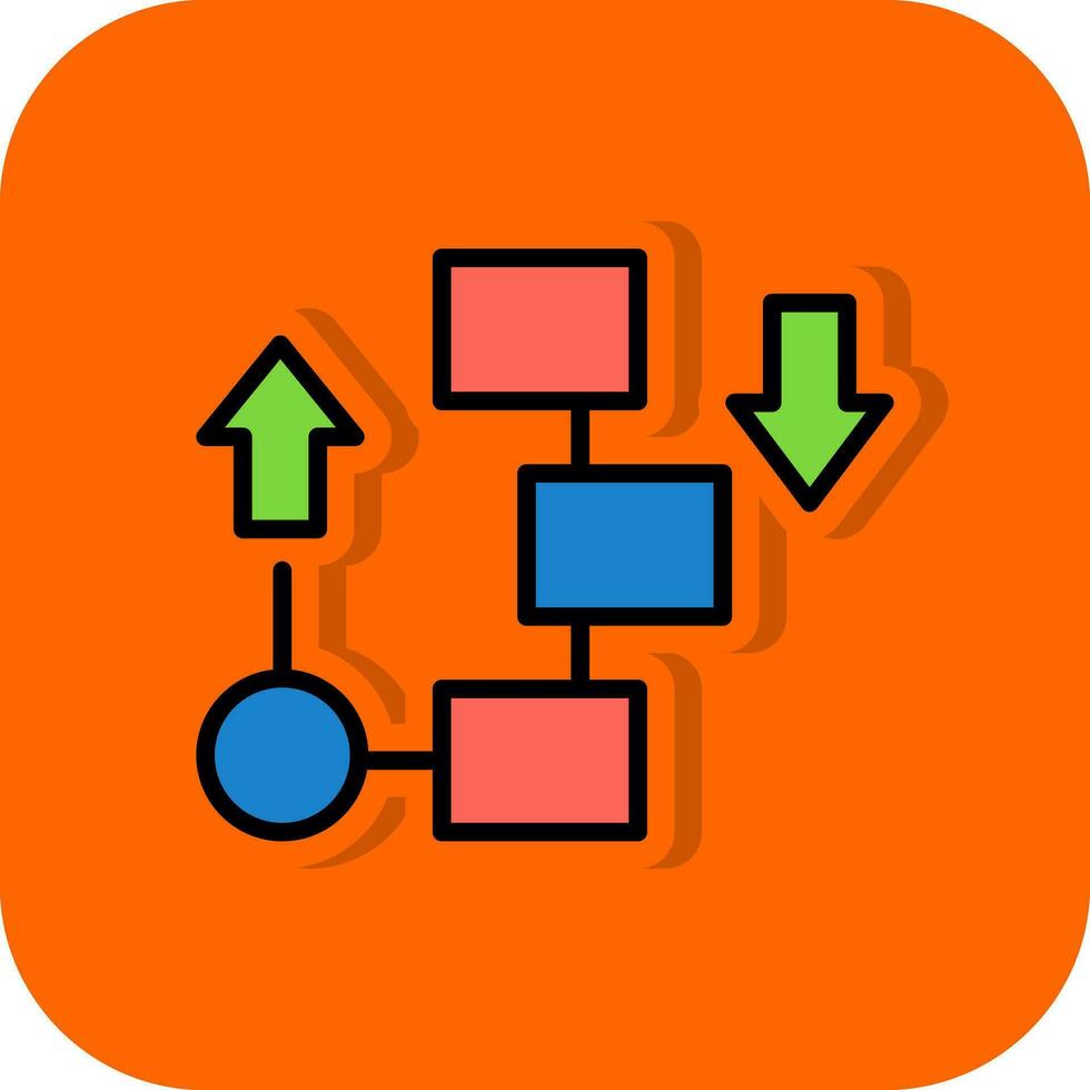 Flow diagram Vector Icon Design