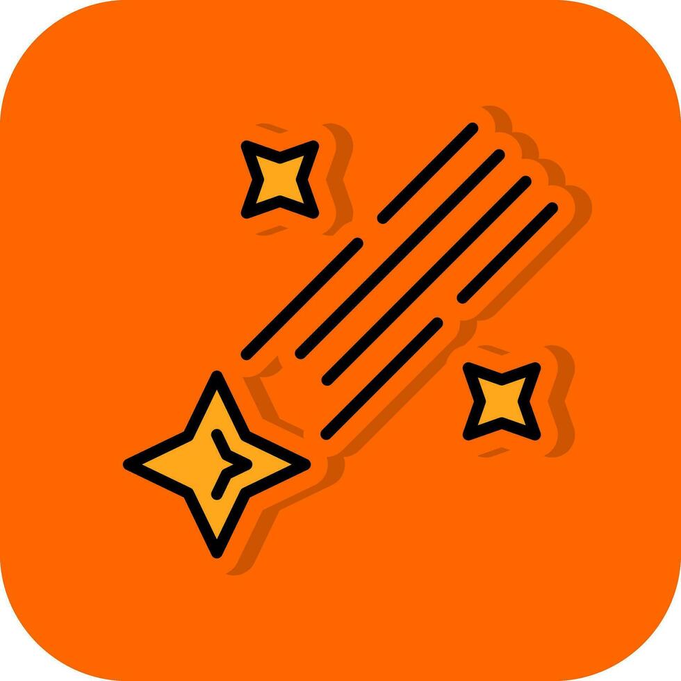 Shooting star Vector Icon Design