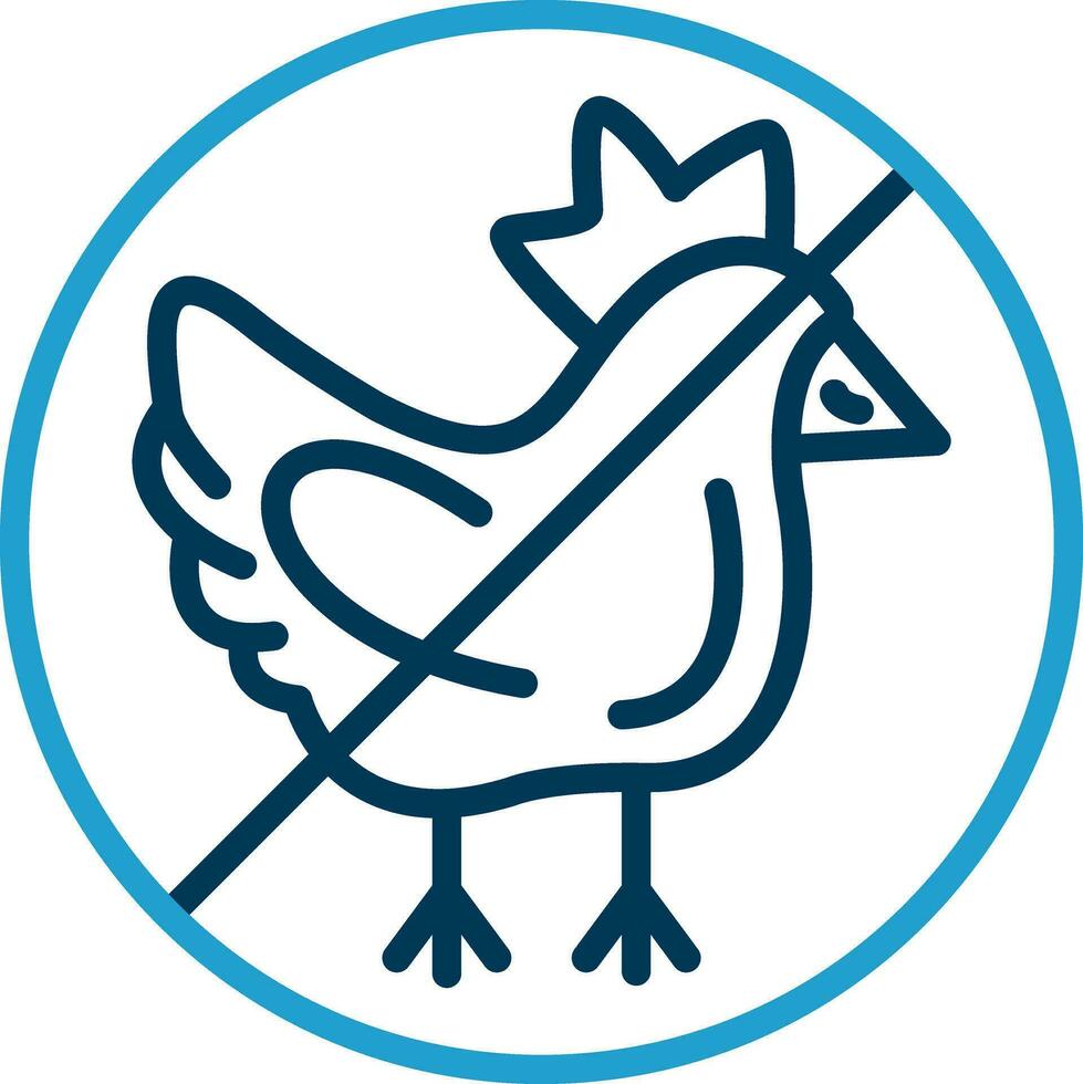 No chicken Vector Icon Design