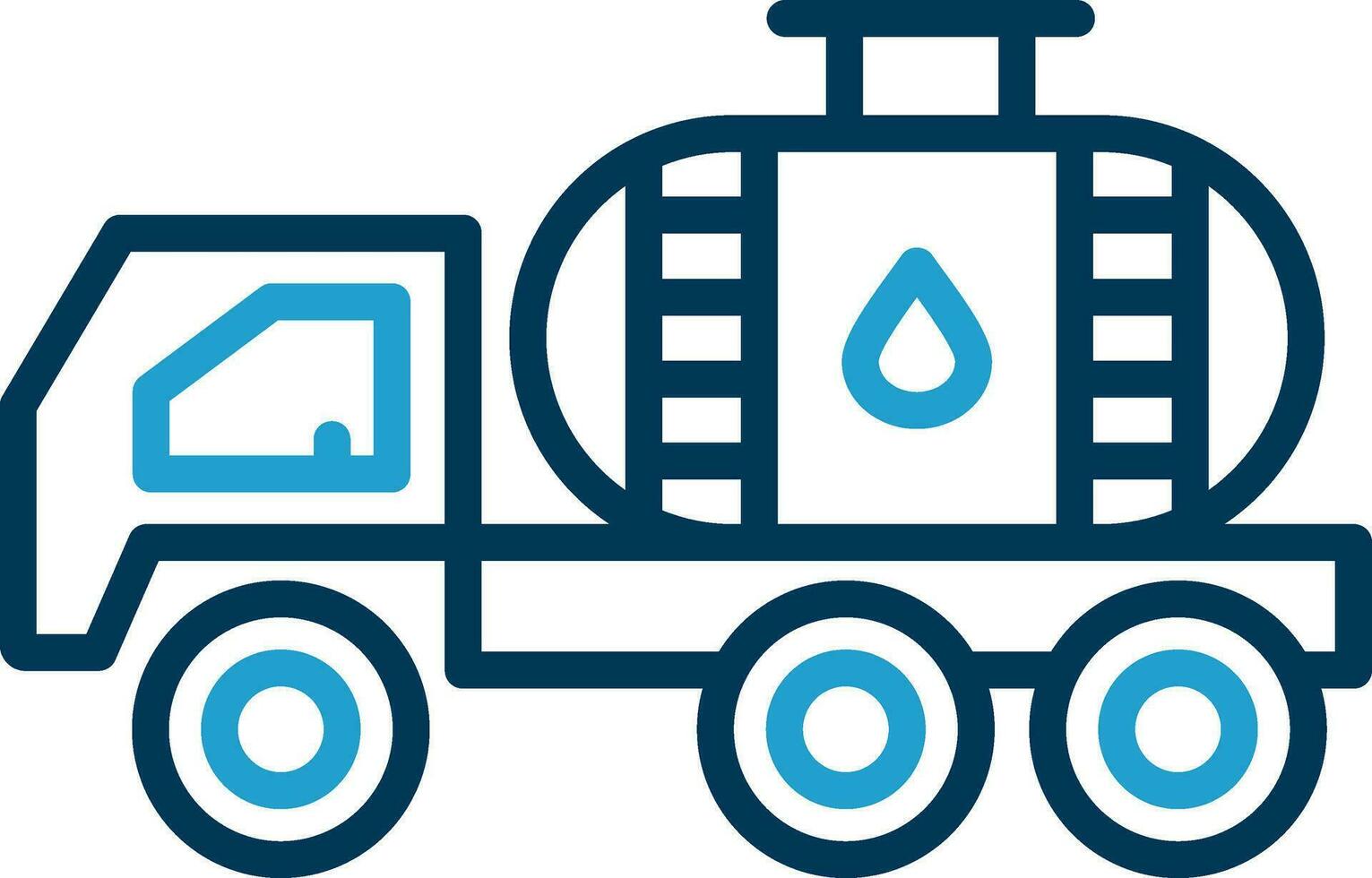 Oil tanker Vector Icon Design