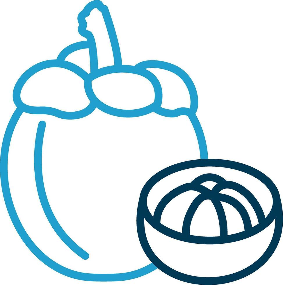 Mangosteen Vector Icon Design