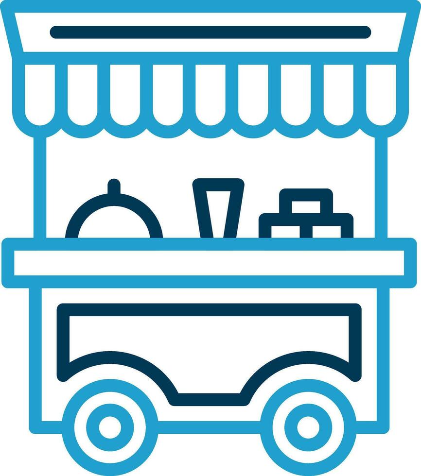 Food cart Vector Icon Design