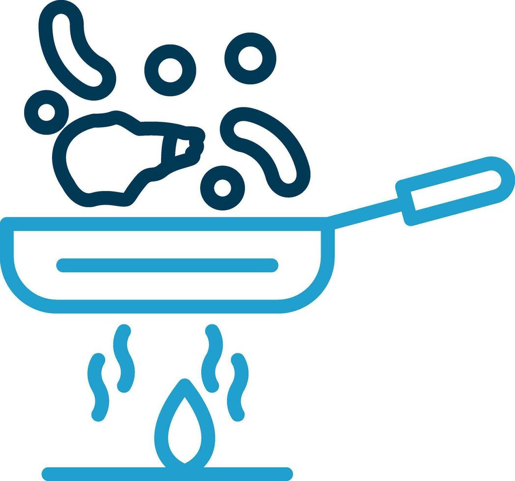 Stir fry Vector Icon Design