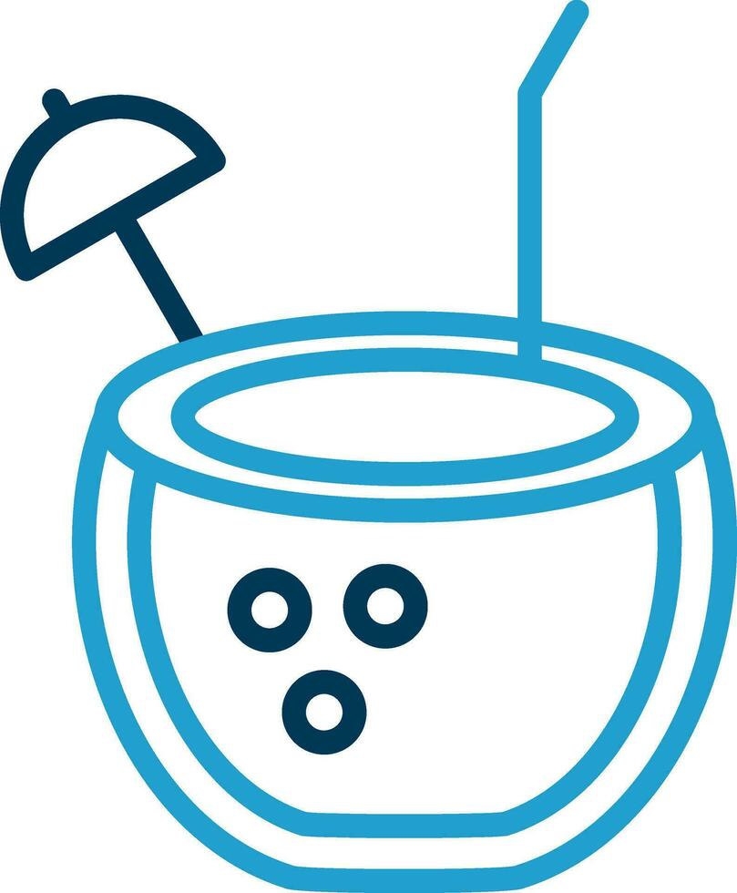 Coconut drink Vector Icon Design