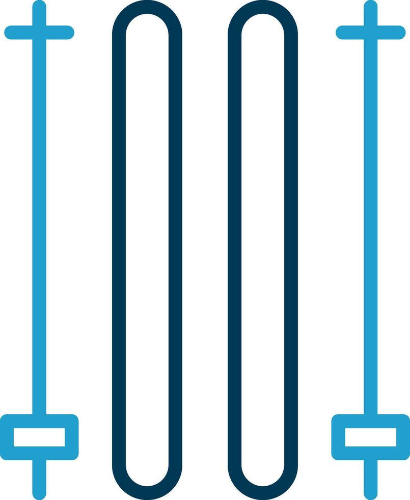 Ski poles Vector Icon Design