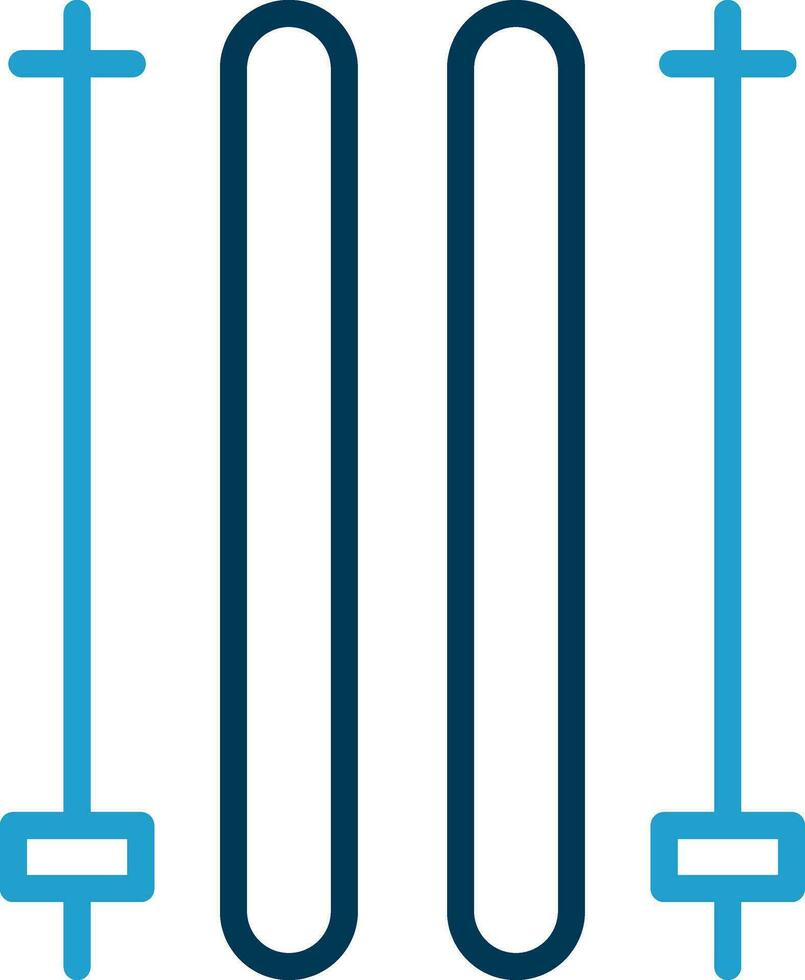 Ski poles Vector Icon Design