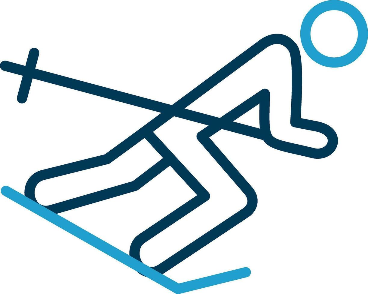 Skier Vector Icon Design