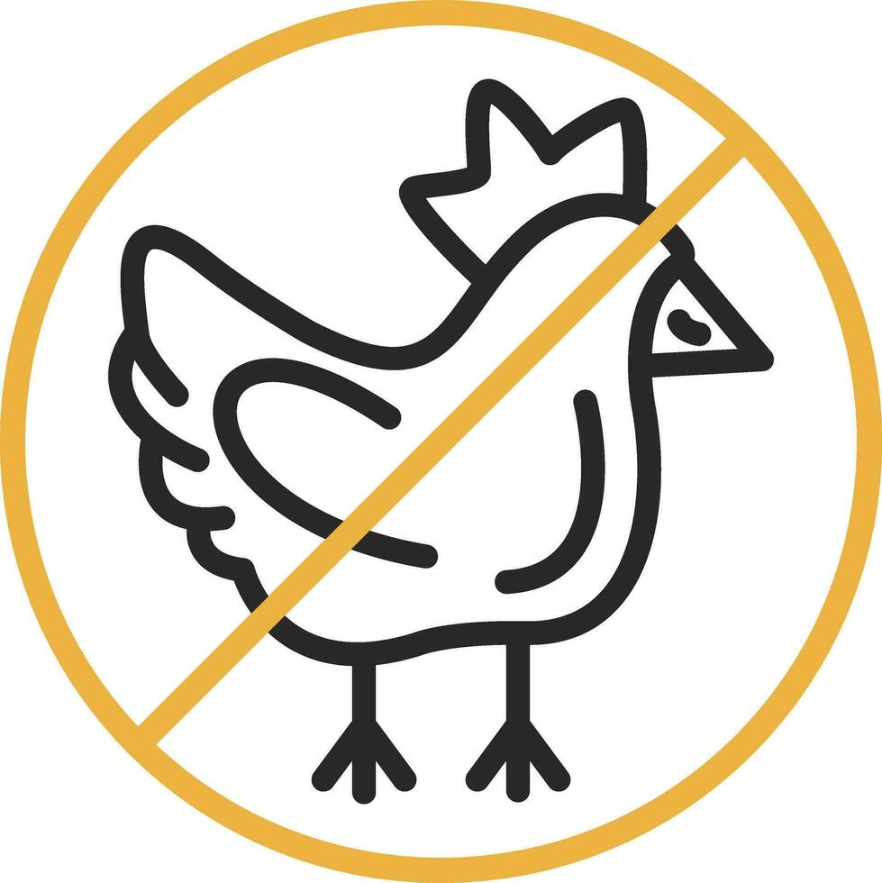No chicken Vector Icon Design