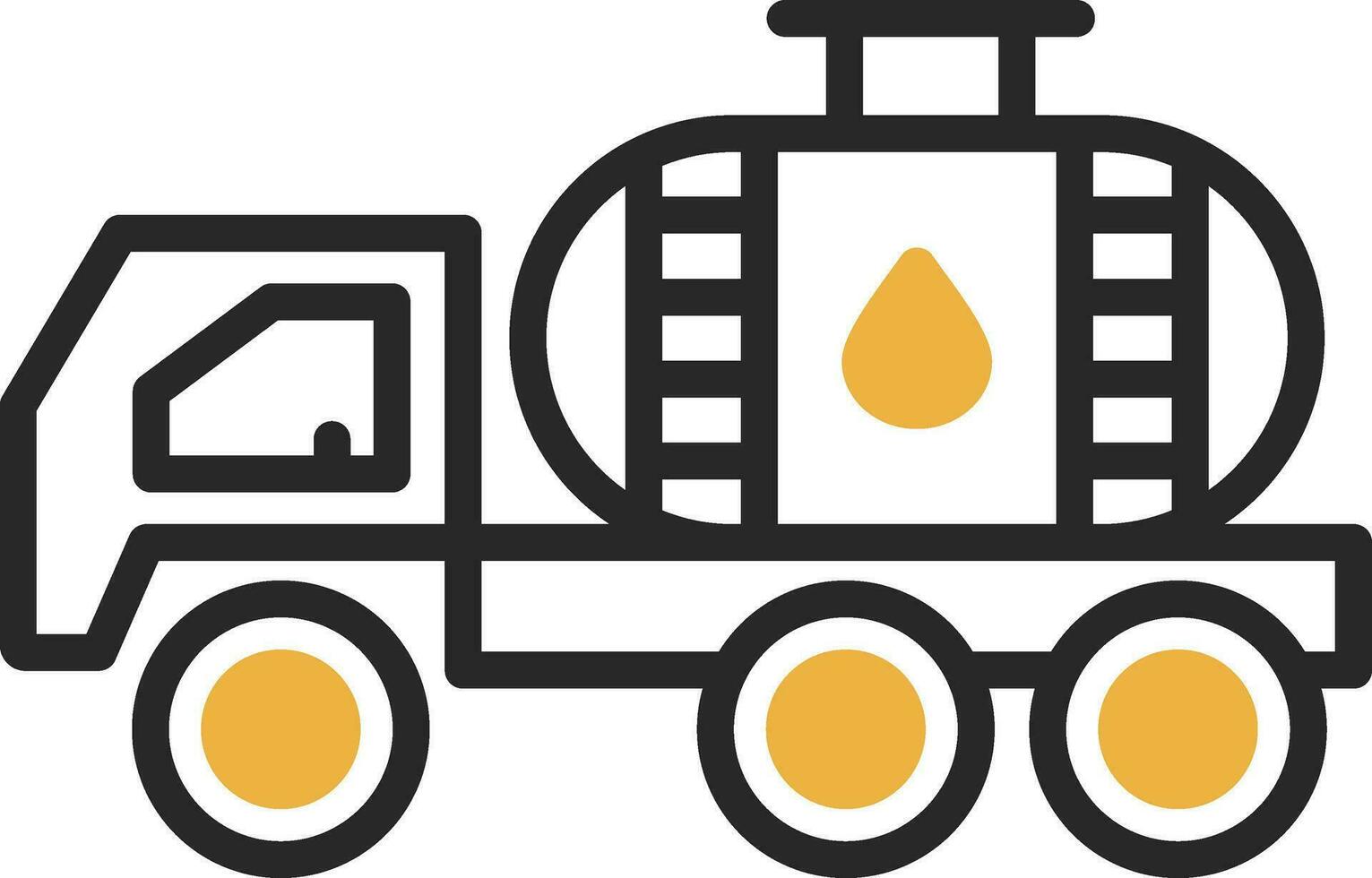 Oil tanker Vector Icon Design