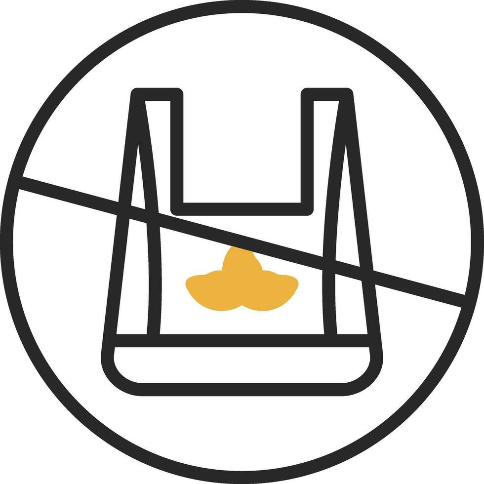 No plastic bags Vector Icon Design