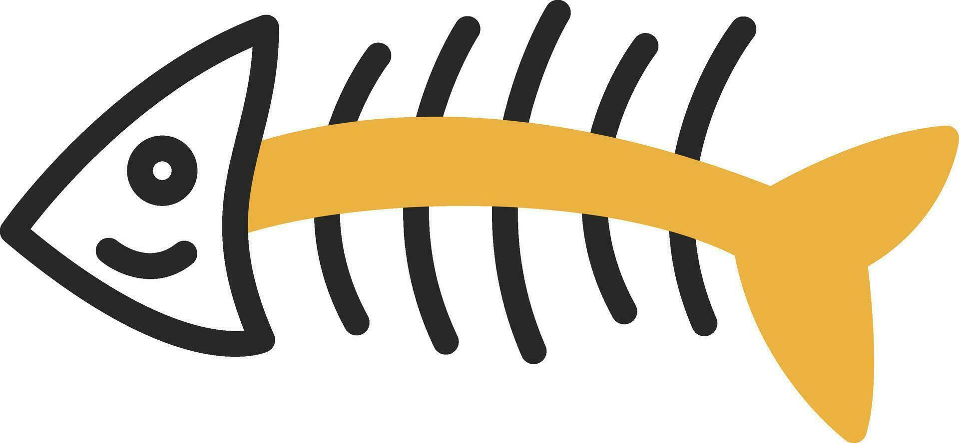 Fishbone Vector Icon Design