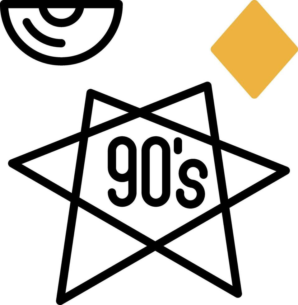 90s vector icono diseño