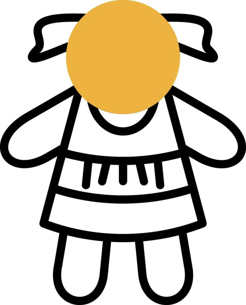 diseño de icono de vector de muñeca