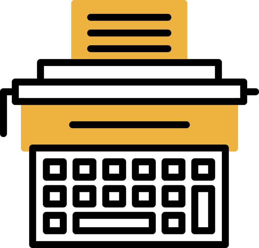 Typewriter Vector Icon Design