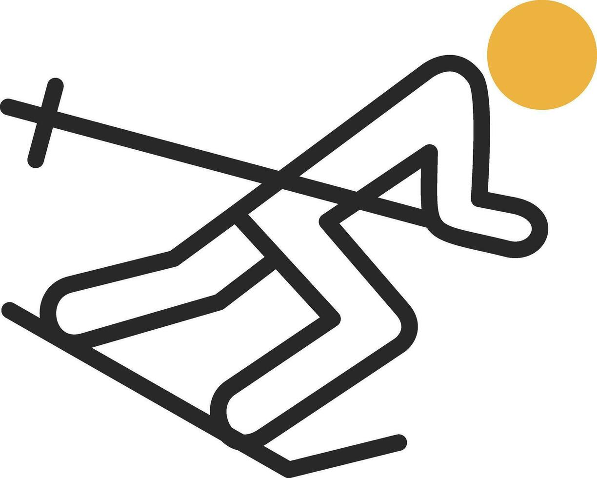 Skier Vector Icon Design