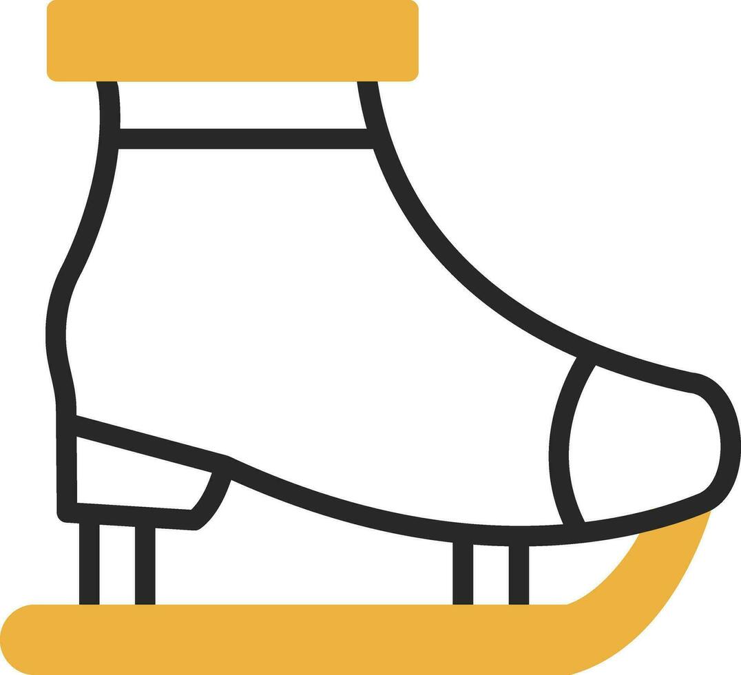 diseño de icono de vector de patinaje sobre hielo