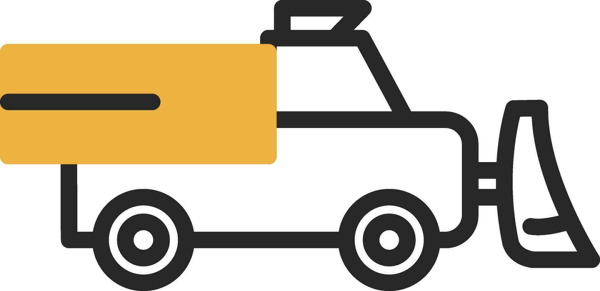 Snowplow Vector Icon Design