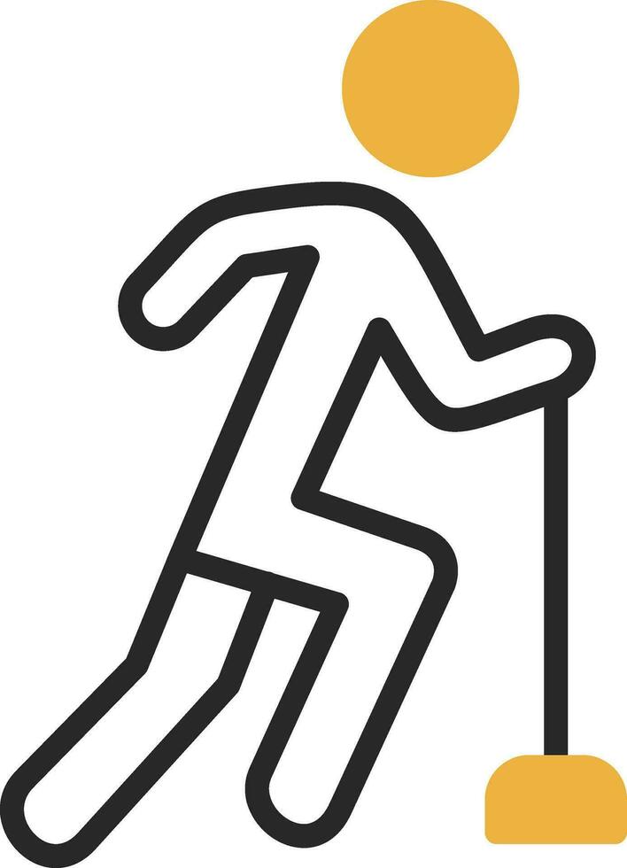 diseño de icono de vector de curling