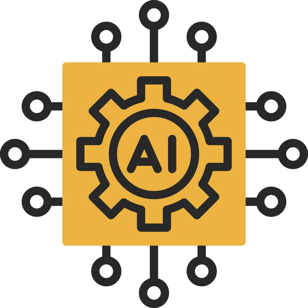 Artificial intelligence Vector Icon Design