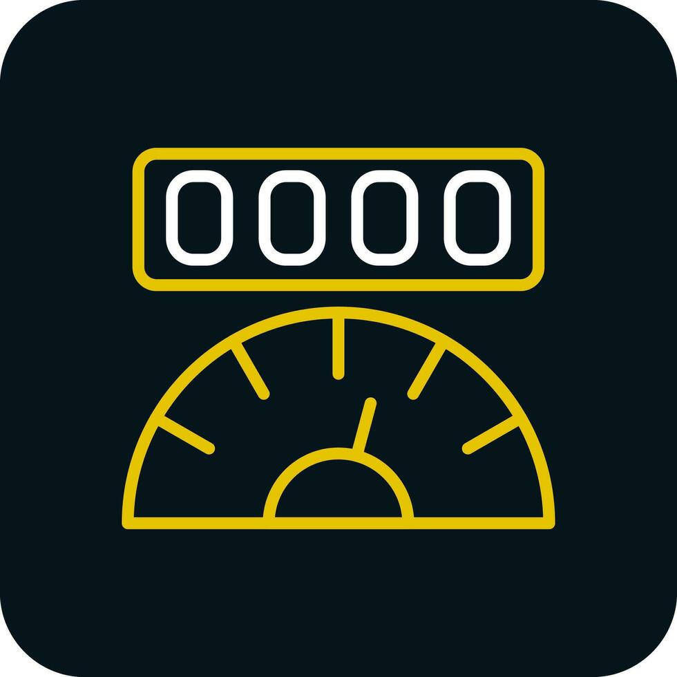 Mileage Vector Icon Design