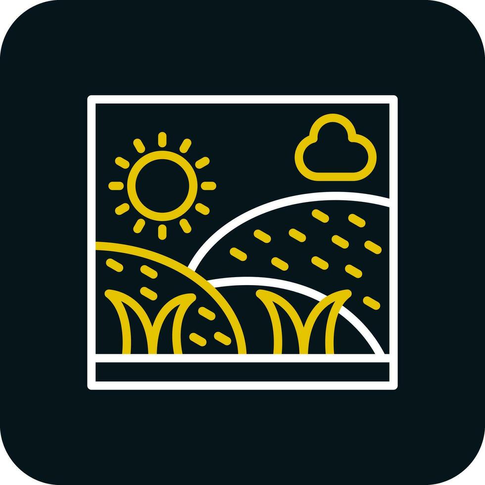 Grassland Vector Icon Design