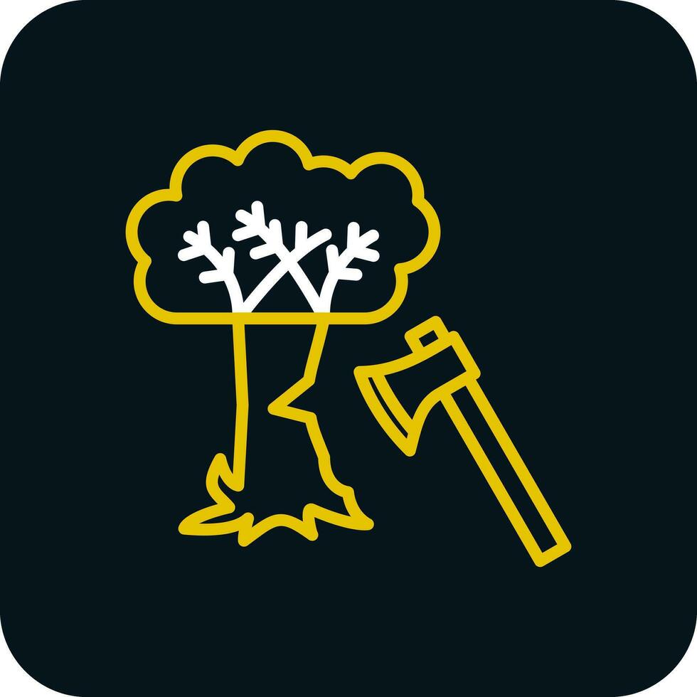 Tree cutting Vector Icon Design