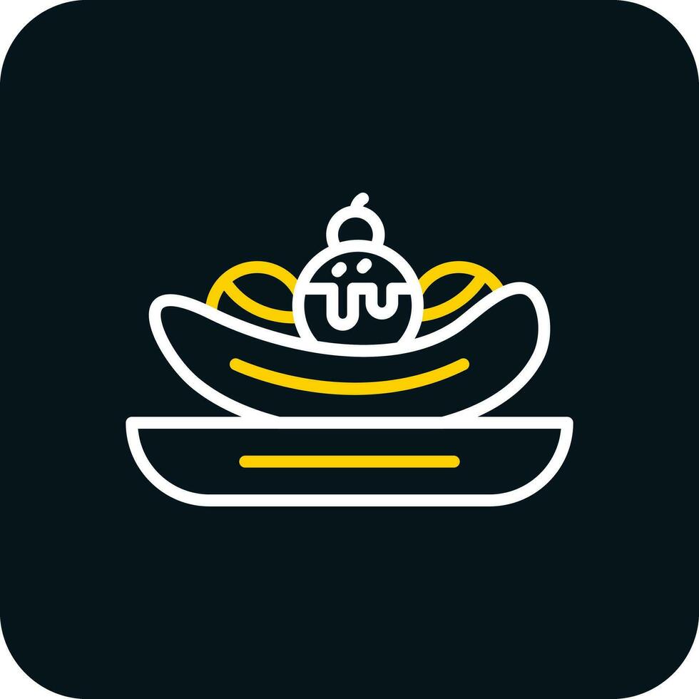 Banana split Vector Icon Design