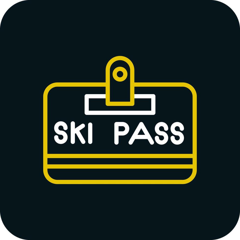 Ski pass Vector Icon Design