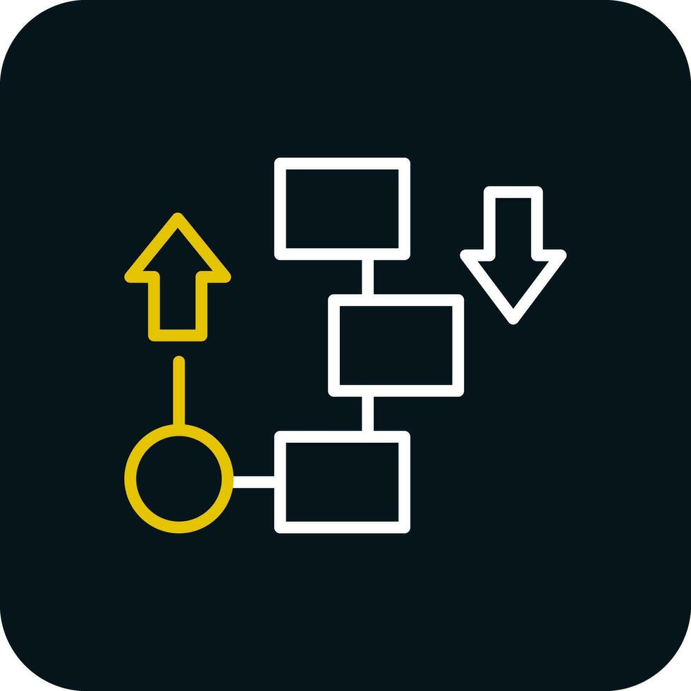 fluir diagrama vector icono diseño