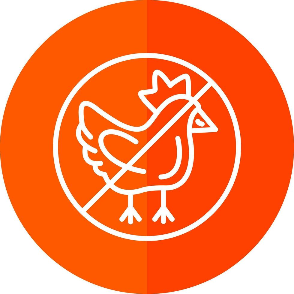 No chicken Vector Icon Design