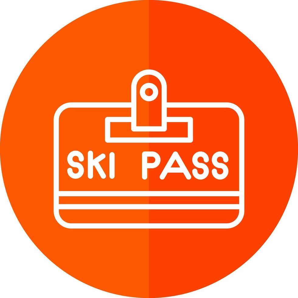 Ski pass Vector Icon Design